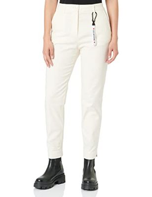 Love Moschino Boyfriend broek voor dames, met glanzende snit en pasta-effectlogo, print, casual broek, zwart denim, 34