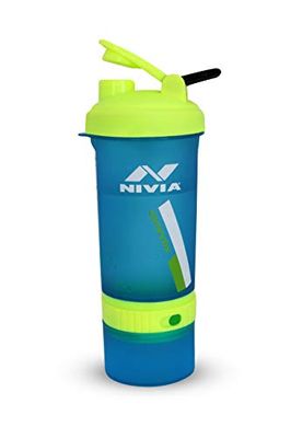 Nivia Dominator Shaker for Men & Women (Blue, Capacity - 650 ml) | Material - Plastic | For Sports | Cycling | Gym | Running | Training | Water Bottles | Gym Water Bottles | Kids Water Bottles