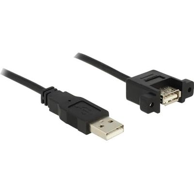 DeLOCK 1m 2xUSB2.0-A câble USB USB 2.0 USB A Noir
