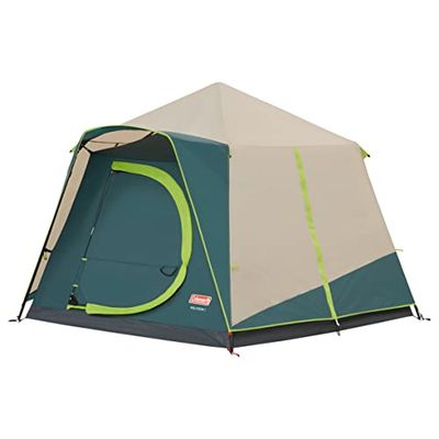 Coleman Polygon 5, grote 5-persoonstent met 360° uitzicht, 5-persoons familietent, stabiele stalen paalconstructie, gemakkelijk op te zetten, 100% waterdichte campingtent.