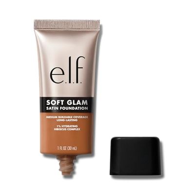 e.l.f. Soft Glam Foundation, Medium Coverage, Long-Lasting & Buildable Foundation For A Smooth, Satin Finish, Vegan & Cruelty-Free, 51 Deep Cool