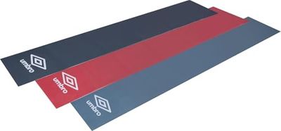 Umbro Fitness Bandas Set de 3 Unidades - Bandas de Fitness multifuncionales - 3 Niveles de Resistencia 4,5 kg, 6,75 kg y 9 kg - Resistente Terra Band - Bandas de Resistencia - Negro/Rojo/Azul