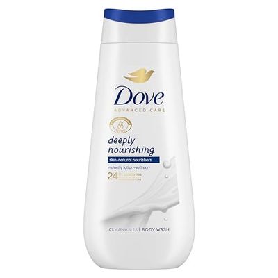 Dove Advanced Care Deeply Nourishing Body Wash body cleanser with skin-natural nutrients for instantly lotion-soft skin 225 ml