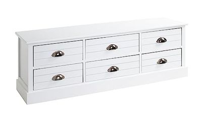 HAKU Möbel Komoda, Lite Drewno, D 30 x szer. 115 x wys. 40 cm, Biały