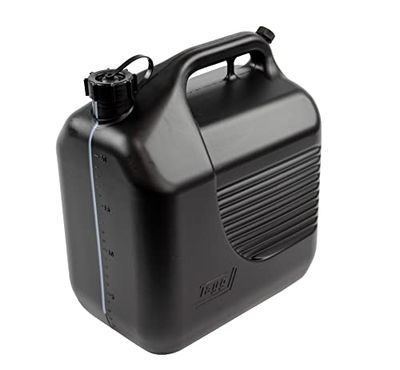 Tayg Jerrycan 20 liter, toegestaan, met vulopening en meetstrips, zwart, 603075