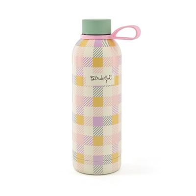 Mr. Wonderful Mr.Wonderful-Botella térmica-Cuadros de colores, multicolor (2506010268W0UN)