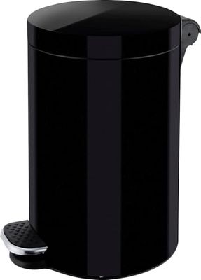 Helit H2404295 - zilverionen pedaalbak "the knight", 20 liter, zwart