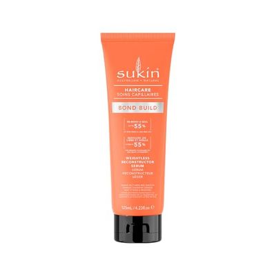 Sukin - Bond Build Weightless Repair Reconstructor Hair Serum - Paraben Free, Natural Hair Care - Repair Split Ends and Smooth Damage Caused by Colour, Heat and More - 125 ml
