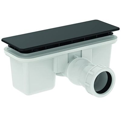 Ideal Standard - Ultra Flat New, desagüe inspeccionable para platos de ducha, rectangular, tapa de ABS, negro seda