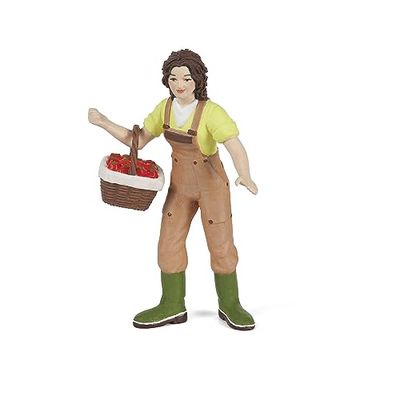 Papo - Figura de cesta de quinta, cor amarela - verde - bege (39219)