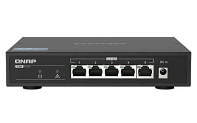 QNAP QSW-1105-5T, 5 port 2.5Gbps auto negotiation (2.5G/1G/100M), unmanaged switch, Broadcom Chipset Embedded
