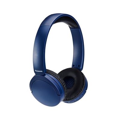 Panasonic RB-HF630BE-A Street Auriculares Inalámbricos, Supraurales, Micrófono Integrado, Bluetooth 5.3, Multipunto, Diseño Giratorio, hasta 72 Horas De Reproducción, USB-C, Azul