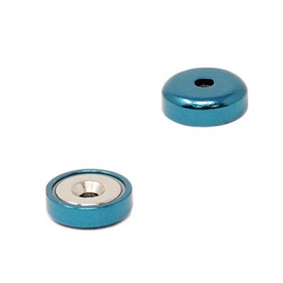 Blu Un Tipo Di Magneta A Pentola Neodimio Per Arti, Mestieri, Produzione Di Modelli, Fai -Da -Te, Hobby, Ufficio E Casa - 16mm Dia - Pacco Di 40