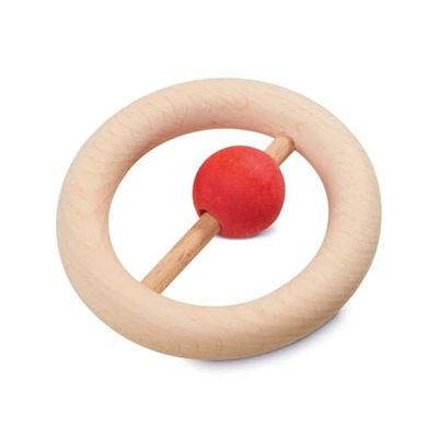 nic piel- Organic Circular Ball Rattle Juguetes para Arrastrar, Multicolor (61206.1)