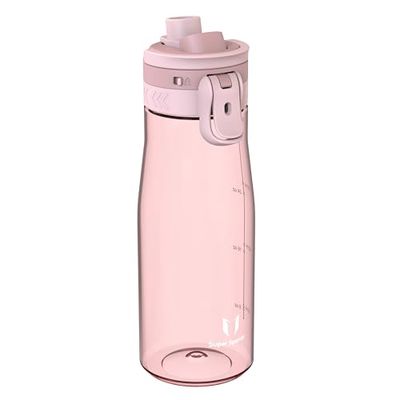 Super Sparrow Borraccia 1L - Bottiglia Senza BPA, a Prova di Perdite - Borracce TouchGulp Flusso Rapido con Un Clic per Scuola, Sportiva, Palestra
