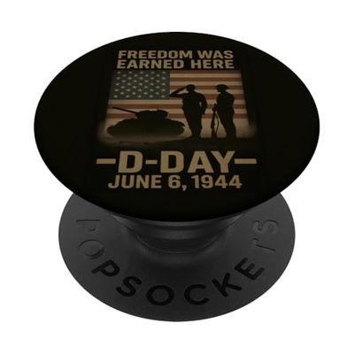 Día D 81 aniversario 1944-2025 Homenaje en recuerdo de veteranos PopSockets PopGrip Adhesivo