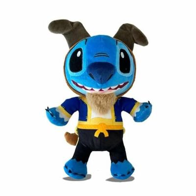 Simba Peluche Stitch Disfraz Bestia de La Bella y la Bestia, 25cm Licencia Disney 100% Original, Apto para Todas Las Edades (6315877204)