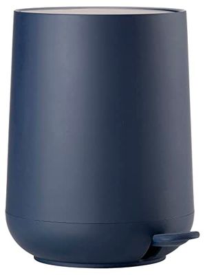 ZONE DENMARK - Poubelle Salle de Bain Nova - 3L - Design Scandinave - Plastique ABS Doux Au Toucher - Poubelle Cuisine Élégante H23cm D20,5cm - Bleu Roi