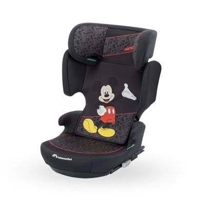 Bebeconfort Disney RoadFix i-Size, Siège Auto Rehausseur à Dossier, 3,5-12 ans (100-150cm), Siège Auto Mickey Mouse, Pliable, Léger (4,4 kg), 14 Positions d'Appui-tête, Rembourré, Authentic Mickey