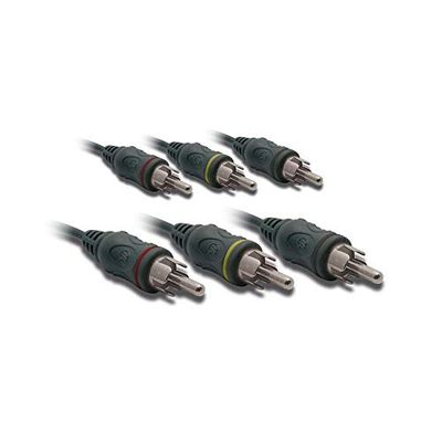 Metronic 470078-kabel audio jack stereo, 3 RCA-mannelijk/3 cinch-stekker, 3 m, 1 video, 2 audio)
