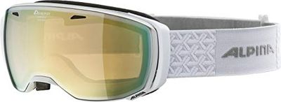 ALPINA Unisex - Dorośli, ESTETICA Gogle narciarskie, pearlwhite/mandarin, One Size