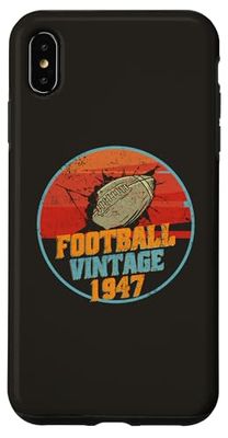 American-Football-Player Vintage born 1947 Birthday Football Case for iPhone XS Max
