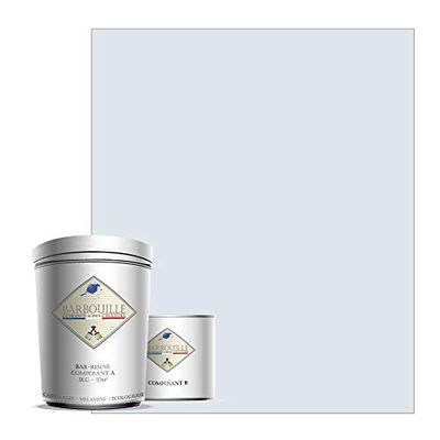 BARBOUILLE - Bar-Résine Innocent - Résine Epoxy Bi-Composants - Effet Brillant - Peinture Mur, Plafond, Boiserie, Carrelage & Métal - Lessivable - COV A+ - Fabriquée En France - 750 ml
