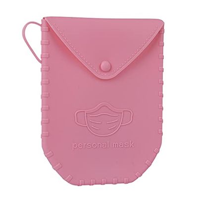 Porte-masque en silicone avec fermeture à bouton