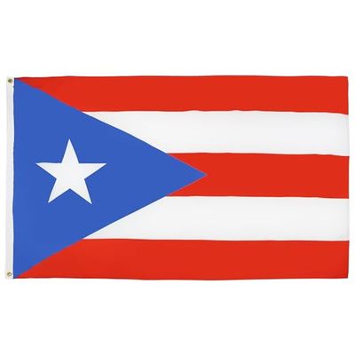 AZ FLAG - Bandeira Porto Rico - 150 x 90 cm, bandeira porto-riquenha 100% poliéster com ilhoses de metal integrados - 110 g, cores vivas e resistentes à descoloração