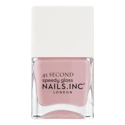 Nails Inc - KINGS CROSS KEEPS Cool Quick Drying Smalto - Rosa delicato - Asciugatura rapida in 45 secondi - Rafforzamento delle unghie con esanale, calcio, magnesio - Cruelty Free - Manicure perfetta