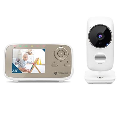Motorola Nursery VM 483 VM483 - Video Babyfoon - Babyfoon met Camera - 2,8 Inch Scherm - Nachtzicht - Digitale Zoom - Terugspreek Functie