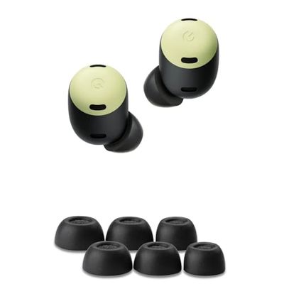Comply Cuscinetti auricolari in schiuma per Google Pixel Buds Pro, M, 3 paia, colore nero, massimo comfort, vestibilità irremovibile, punte di ricambio in memory foam, prodotti negli Stati Uniti