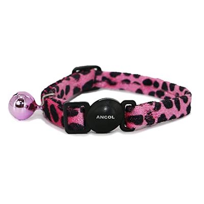 Ancol Acticat Velvet Luipaardprint Kattenhalsband Roze