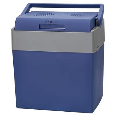 Clatronic KB 3714 Nevera Portátil Eléctrica de Viaje para Coche, Camping, 12V/230V, Capacidad 30 Litros, Enfría y Calienta, Azul