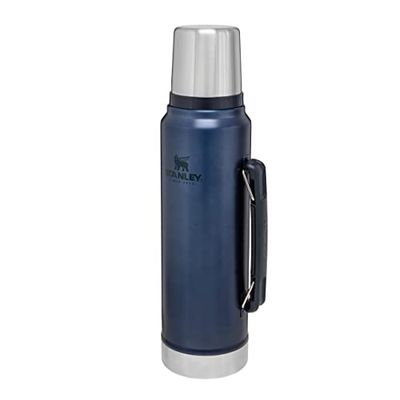 Stanley Classic Legendary Botella Termica 1 Litro - Mantiene Frío o Calor 24 Horas - Termo Cafe - Cantimplora Acero Inoxidable - Sin BPA - Apto Para Lavavajillas - Nightfall