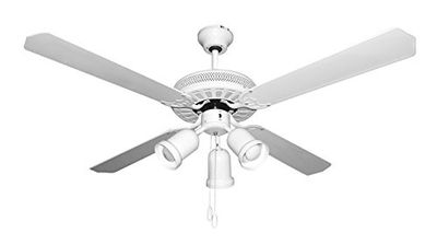 Orbegozo CT 35132 B Ventoinha de teto com luz, 4 pás reversíveis, diâmetro 132 cm, potência de 60 W e 3 velocidades