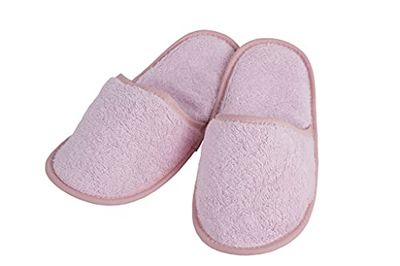 Cofan Zapatillas Baño | Modelo Flor | Color Rosa Claro | 100% Algodón | Gramaje 500 g/m² | Talla M o L