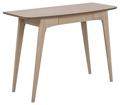 AC Design Furniture Conrad bureau, B: 105 x H: 74 x D: 45 cm, witte eikenlook, eiken fineer/hout, 1 stuk