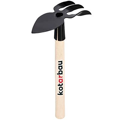 KOTARBAU® Mini Zappa a Forma di Cuore, 160 mm, con Denti per Piccole Piante, Zappa da Giardino, Zappa Erbacce, Zappa per Piante, Attrezzi da Giardino per trapiantare e Curare Il Giardino