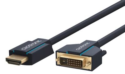 Clicktronic 70343 Cavo Adattatore HDMI/DVI, 5 m Lunghezza del Cavo