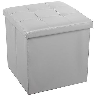 PUF PLEGABLE PLATEADOALMACENAJE_45 x 45 x 45 cm