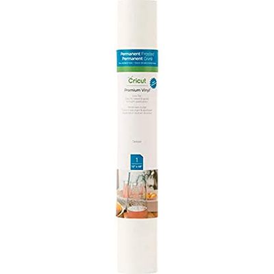 Cricut 2005225 Premium Vinyl Frosted – Permanent, Opaque, 12" x 48"