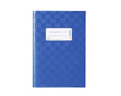 HERMA 7423 Lot de 25 protège-cahiers A5 avec étiquette et structure en raphia - En film polypropylène résistant et facile à nettoyer - Pour cahiers d'école, couleur
