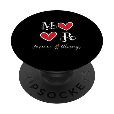 M & R Couples Initials, Wedding, Anniversary, Housewarming PopSockets Adhesive PopGrip