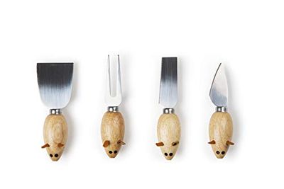 Lot de 4 forets pour fromage, souris.