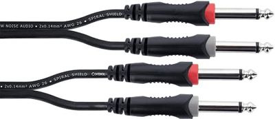 Audiokabel dubbele mono jack-stekker 3 m