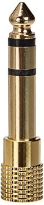 PremiumCord adapter stereouttag 6,3 mm till stereouttag 3,5 mm, jack 6,3 mm till jack 3,5 mm, guldpläterad