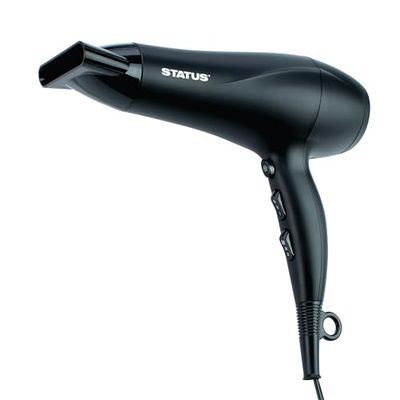 STATUS: Lyon Black Hairdryer / 1800-2200w / 2 Speeds, 3 Heat Settings, Cool Shot, Concentrator Nozzle