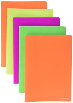 5 x Cuad A4 PP 48H 90G Neon 4mm