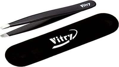 Vitry Professional Tweezers Black Bias Binding 22 Units